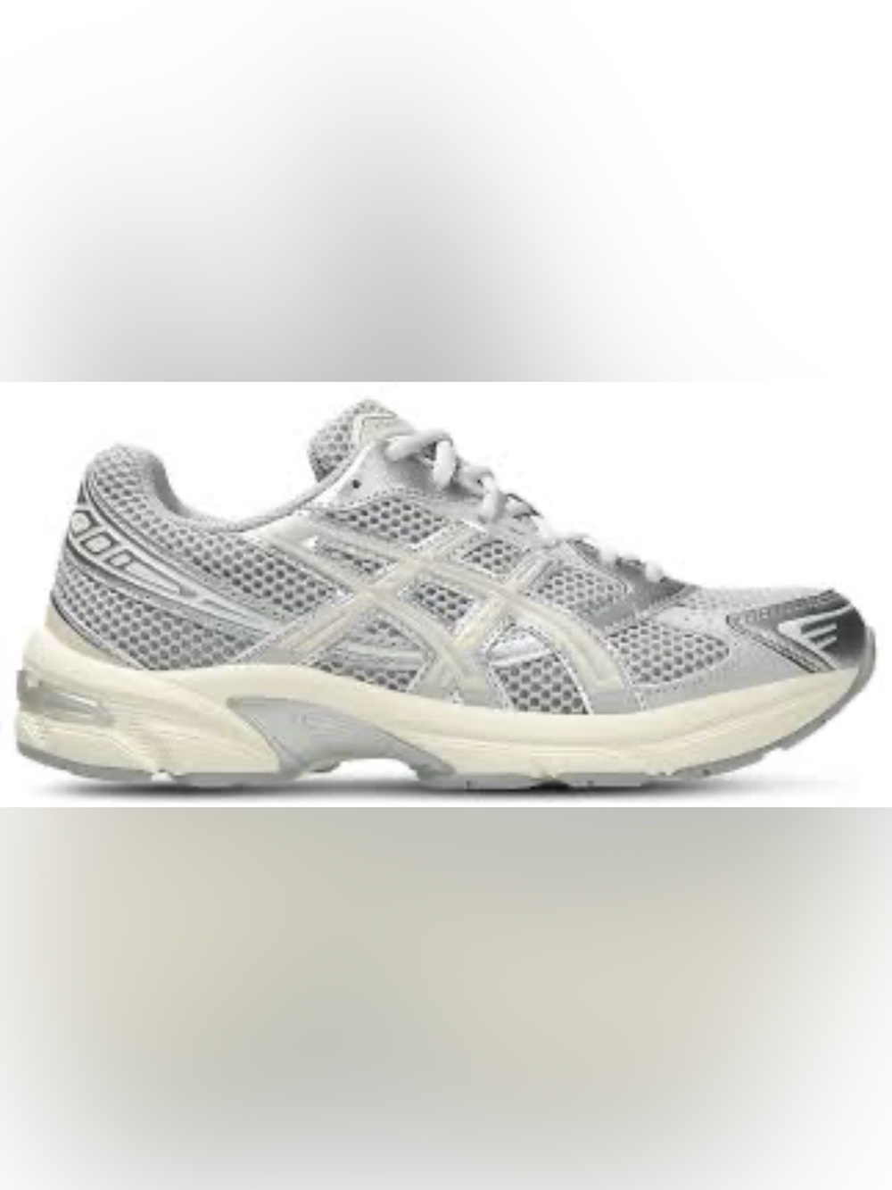 Asics Women's Athletic Sneakers in Silver and Cream